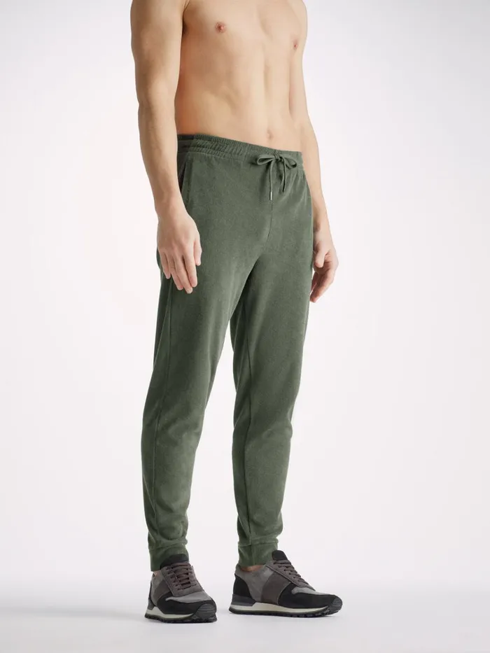 Casual Pants Men Derek Rose Sweatpants Isaac Terry Cotton Soft Green