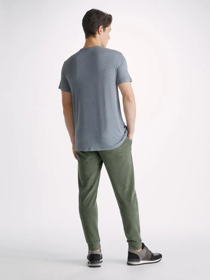 Casual Pants Men Derek Rose Sweatpants Isaac Terry Cotton Soft Green
