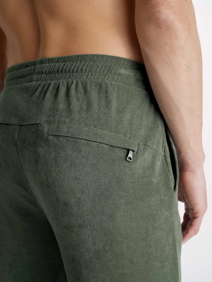 Casual Pants Men Derek Rose Sweatpants Isaac Terry Cotton Soft Green