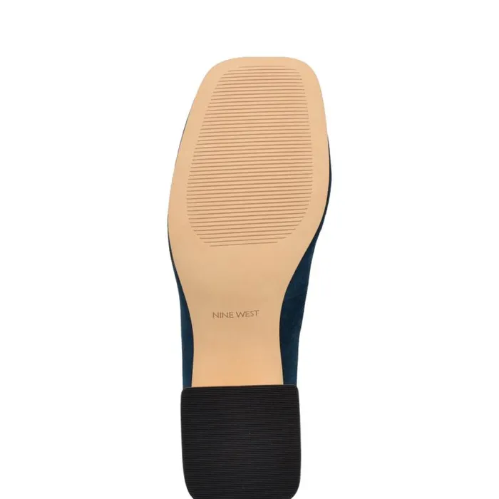 Caven Block Heel Pumps Blue Suede Women Nine West Heels Caven Block Heel Pumps Blue Suede Women Nine West Heels