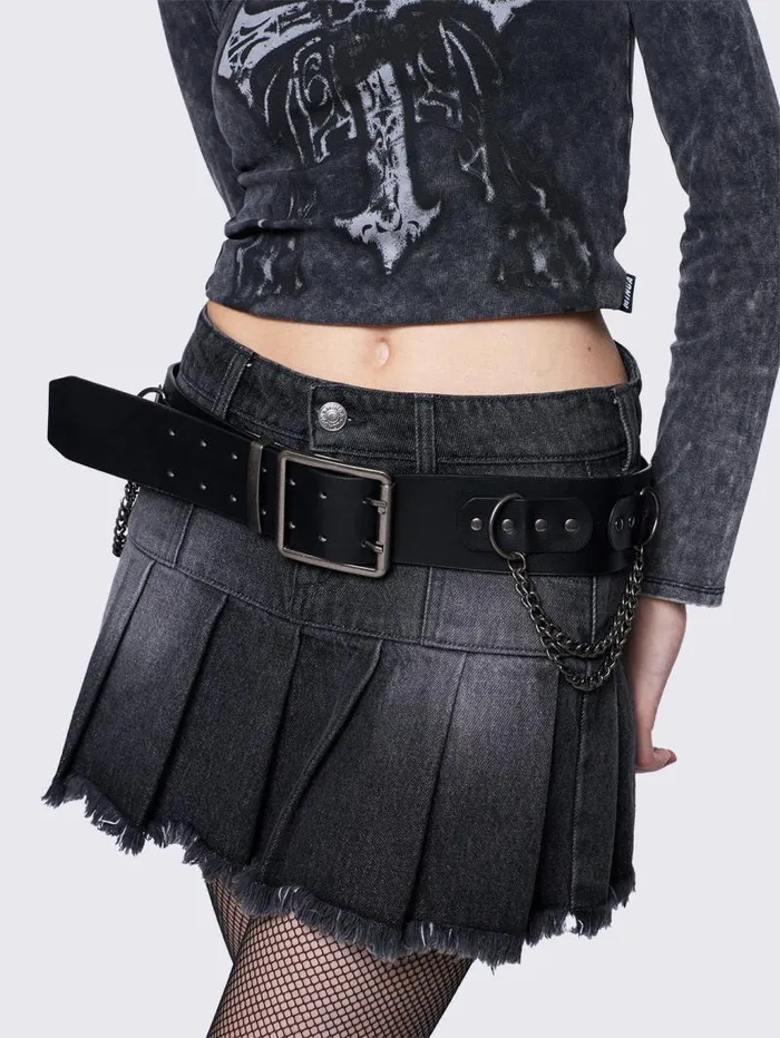 Chained Studded Buckle Belt Women Minga London Belts