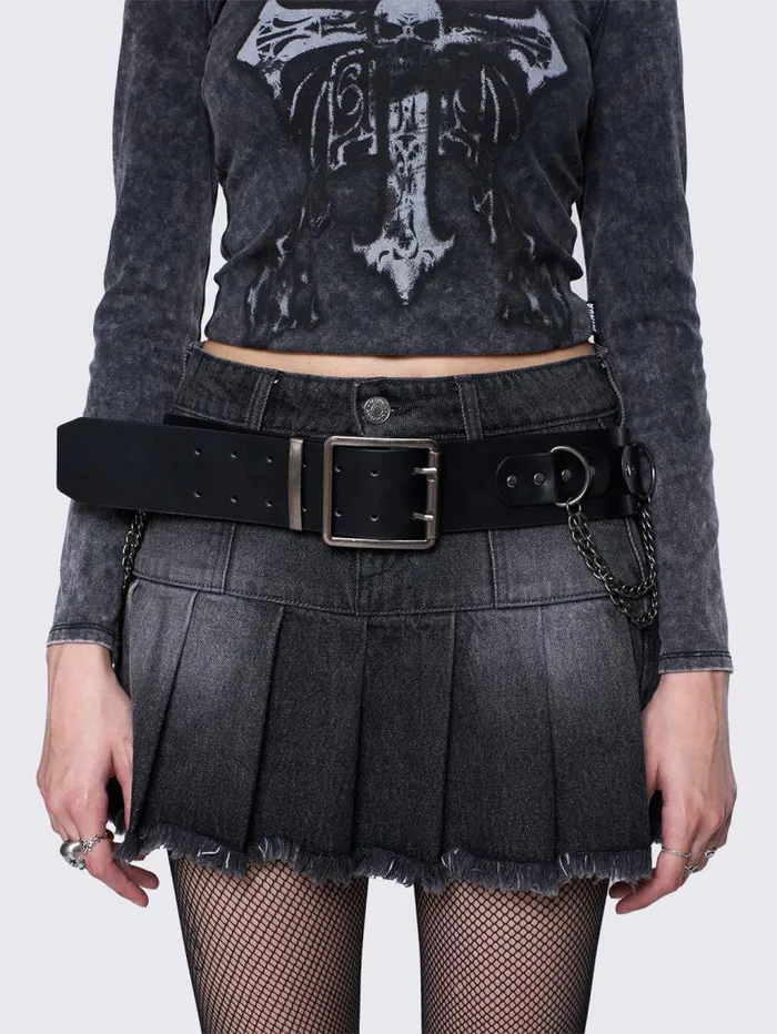Chained Studded Buckle Belt Women Minga London Belts