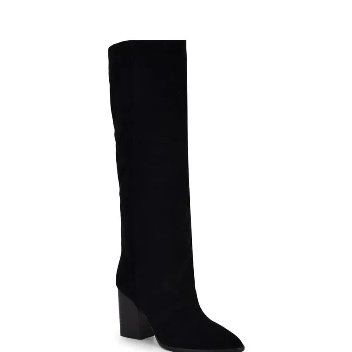 Chicke Knee High Boots Black Suede Women Nine West Boots and Booties Chicke Knee High Boots Black Suede Women Nine West Boots and Booties