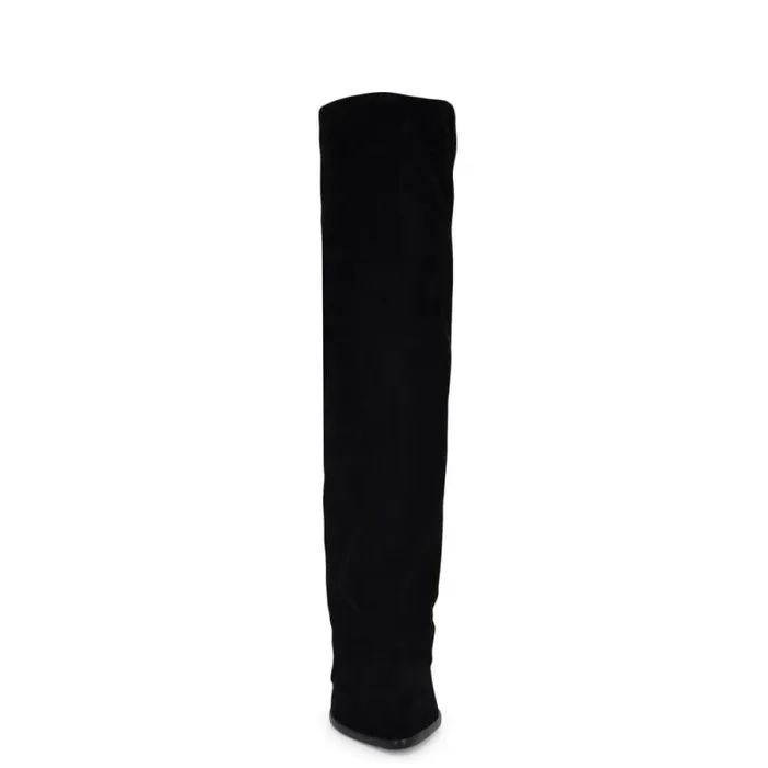 Chicke Knee High Boots Black Suede Women Nine West Boots and Booties Chicke Knee High Boots Black Suede Women Nine West Boots and Booties