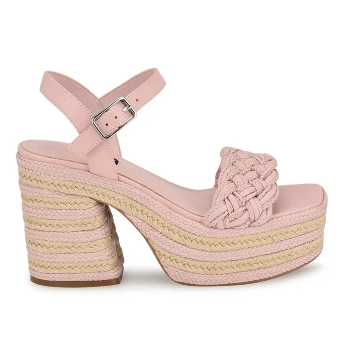 Cinka Woven Platform Sandals Light Pink Women Nine West Sandals