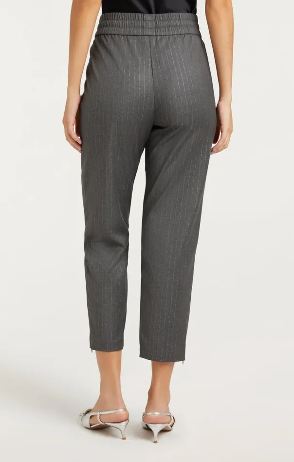 Cinq Sept Adalie Pant Lurexpinstripecharcoal Women Pants
