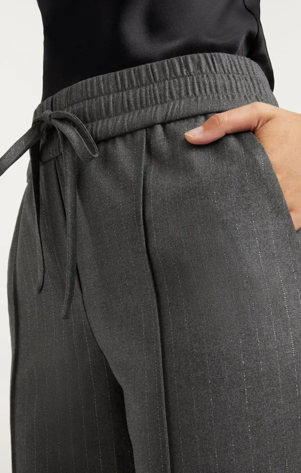 Cinq Sept Adalie Pant Lurexpinstripecharcoal Women Pants