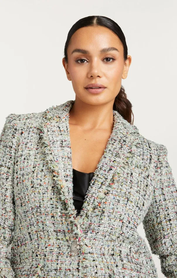 Cinq Sept Anya Boucle Khloe Blazer Patinamulti Women Blazers