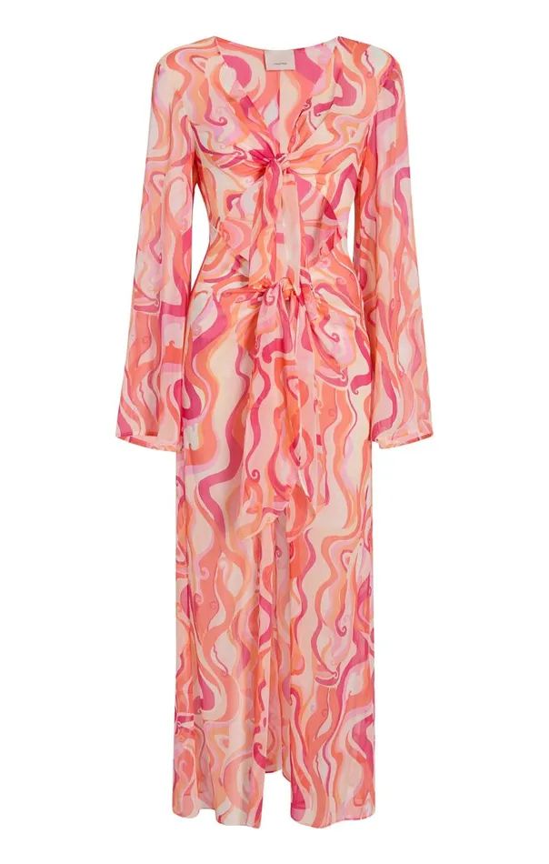 Cinq Sept Canyon Swirl Talita Coverup Pinkmulti Women Coverups