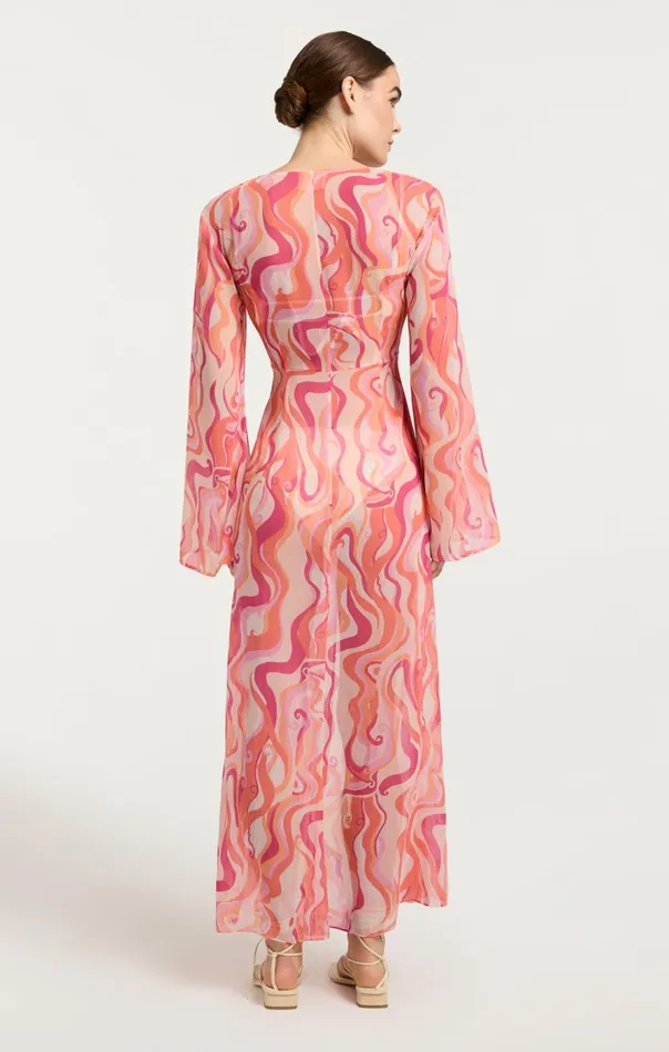 Cinq Sept Canyon Swirl Talita Coverup Pinkmulti Women Coverups