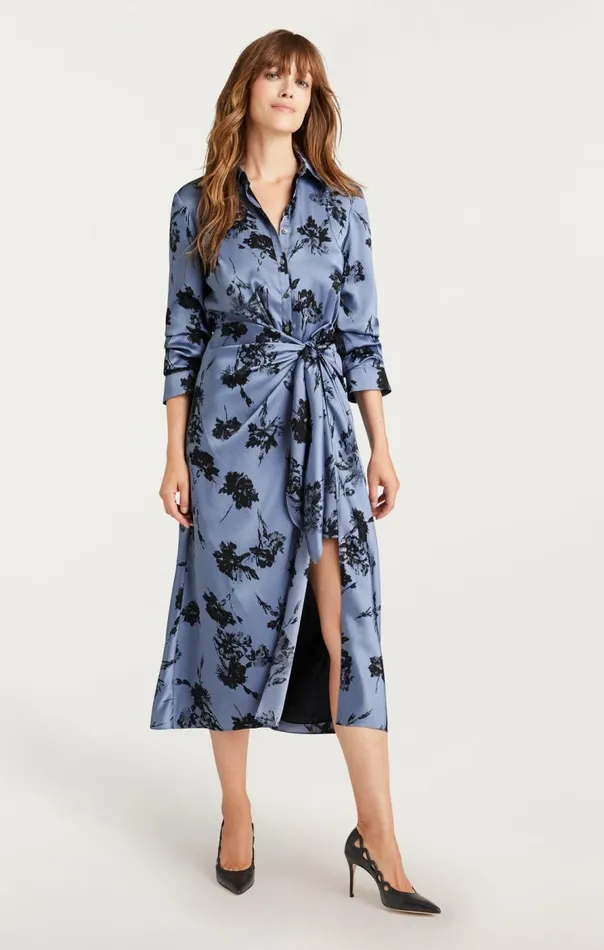 Cinq Sept Cool Carnation Jacey Dress Rusticbluemulti Women Midi