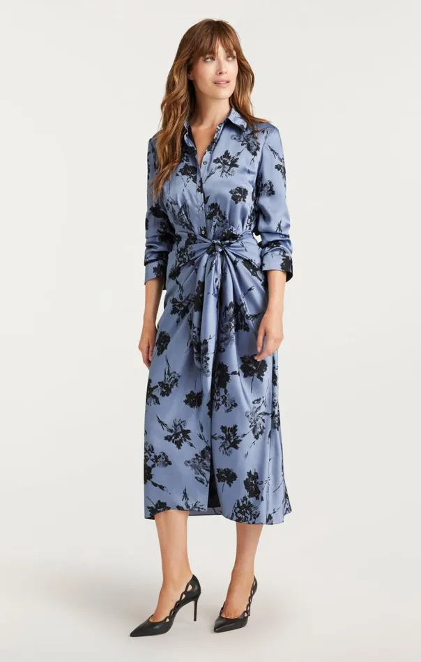 Cinq Sept Cool Carnation Jacey Dress Rusticbluemulti Women Midi