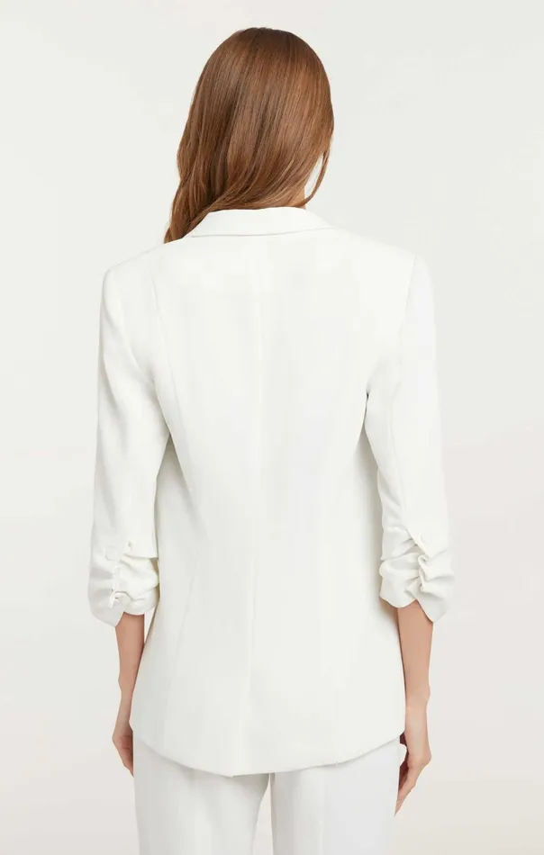 Cinq Sept Crepe Khloe Blazer Ivory Women Jackets