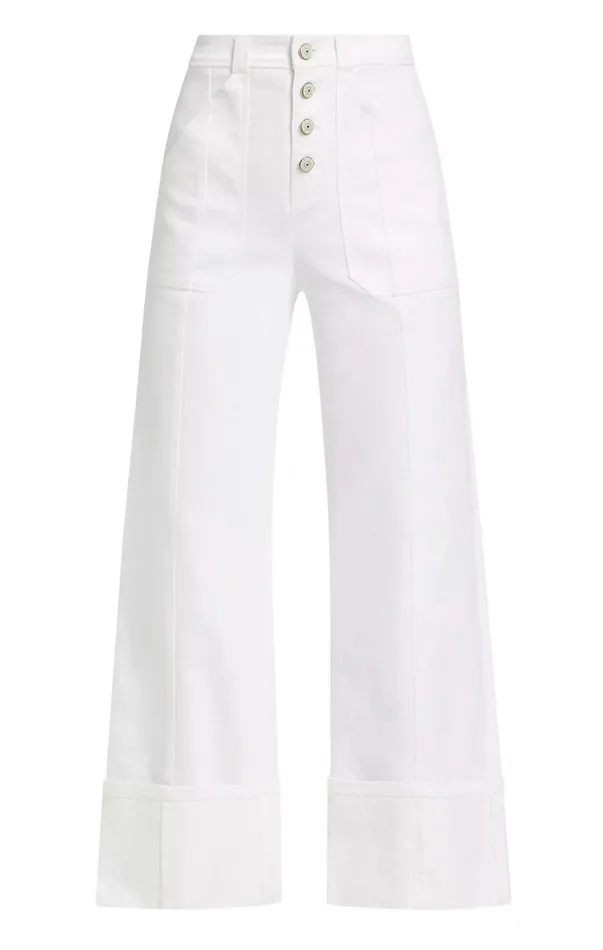 Cinq Sept Cuffed Benji Pant White Women Pants