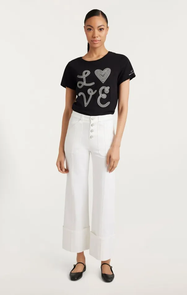 Cinq Sept Cuffed Benji Pant White Women Pants