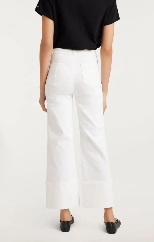 Cinq Sept Cuffed Benji Pant White Women Pants