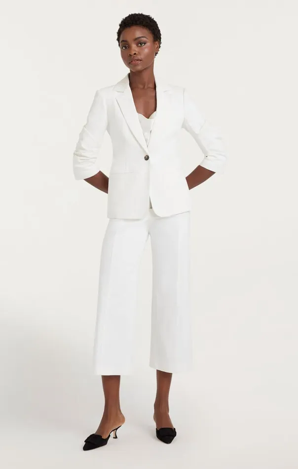 Cinq Sept Denim Khloe Blazer White Women Jackets