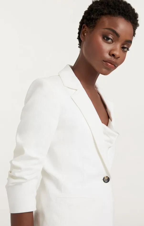 Cinq Sept Denim Khloe Blazer White Women Jackets