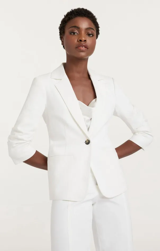 Cinq Sept Denim Khloe Blazer White Women Jackets