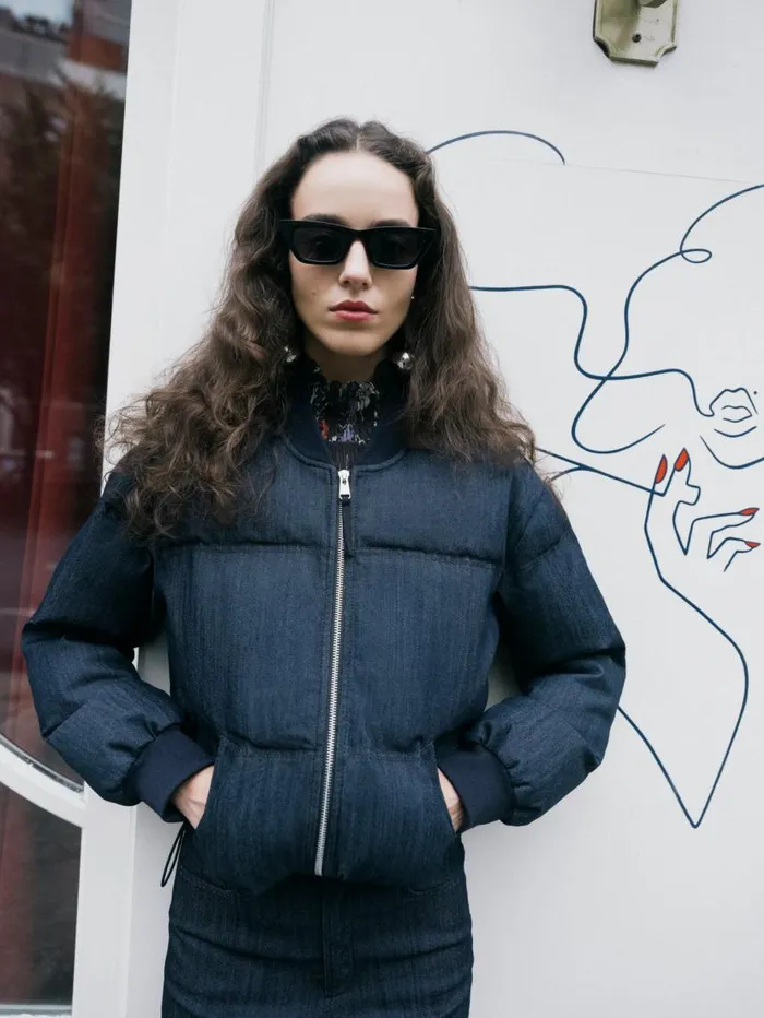 Cinq Sept Denim Maris Puffer Indigo Women Denim