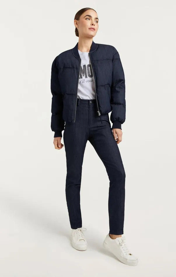 Cinq Sept Denim Maris Puffer Indigo Women Denim