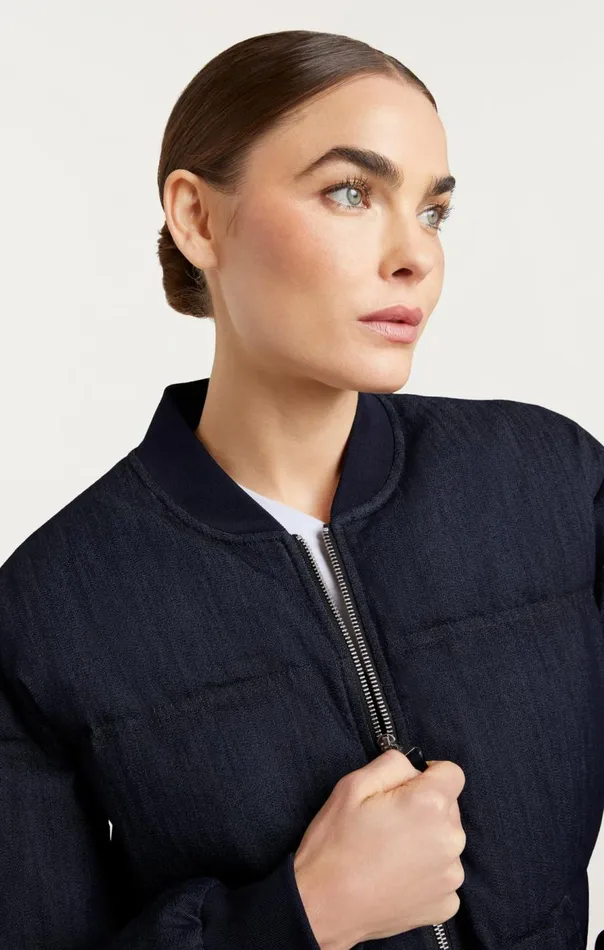 Cinq Sept Denim Maris Puffer Indigo Women Denim