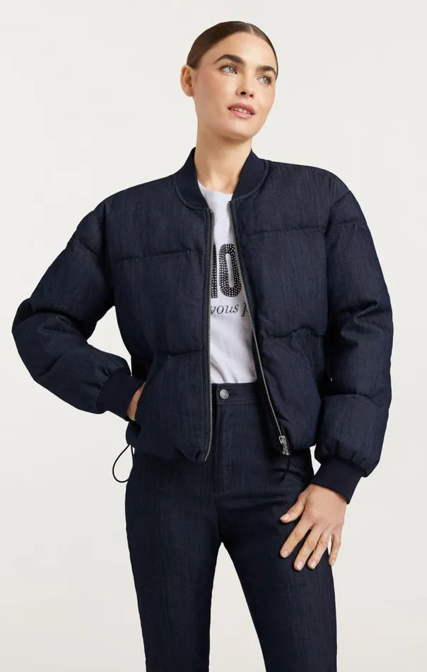 Cinq Sept Denim Maris Puffer Indigo Women Denim