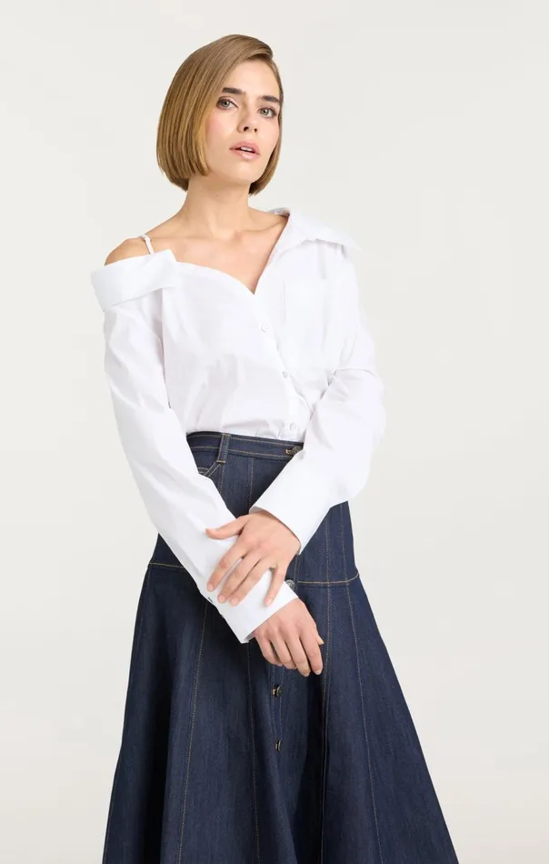 Cinq Sept Georgina Top White Women Long Sleeve Tops