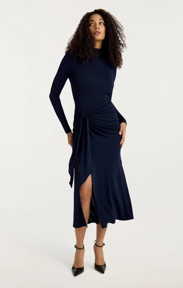 Cinq Sept Johnson Dress Navy Women Midi