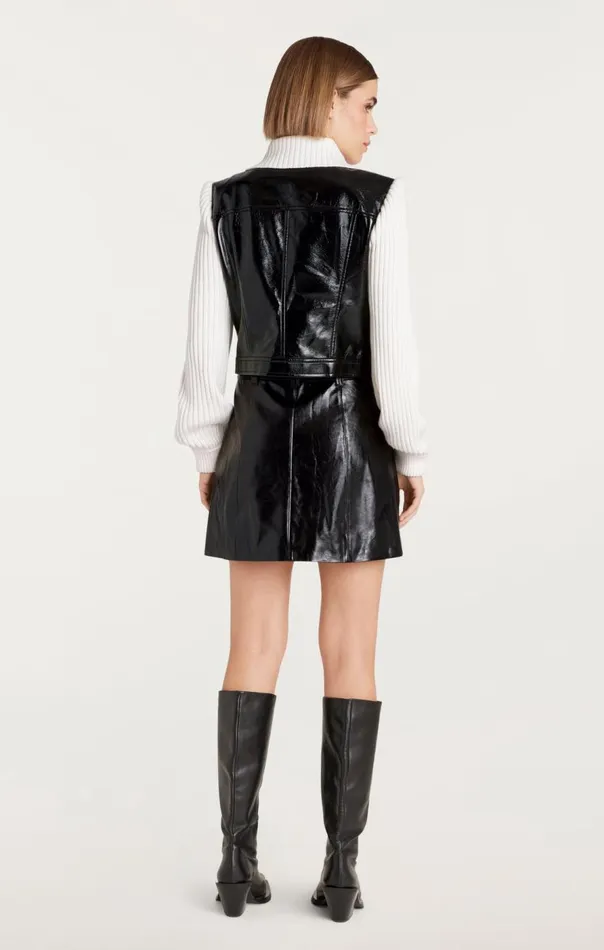 Cinq Sept Knit Sleeve Ciara Jacket Blackivory Women Sweaters and Knits