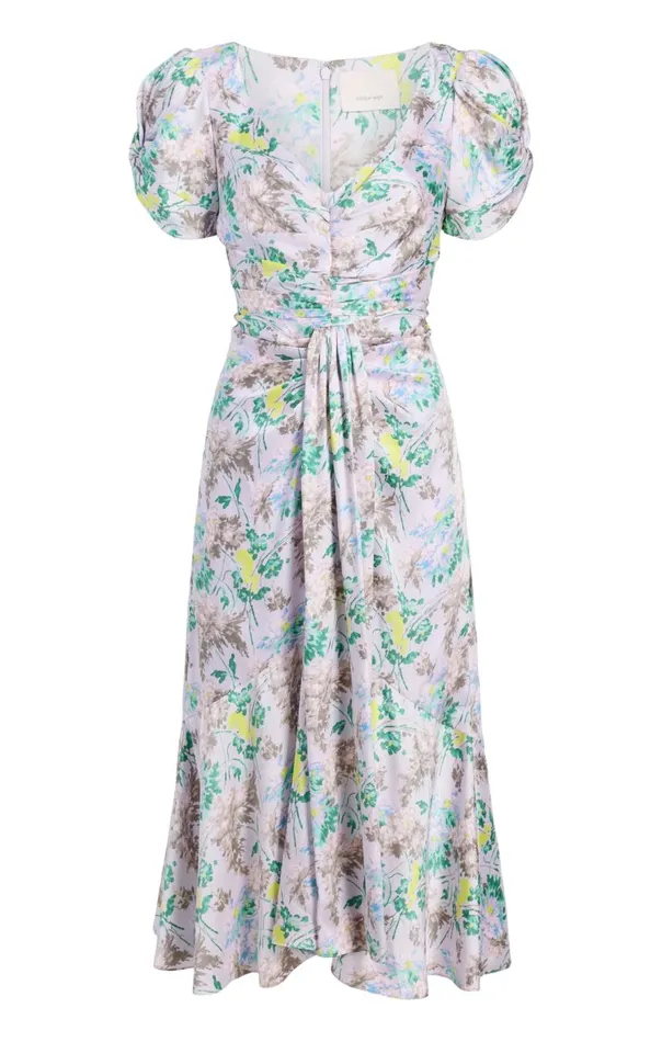 Cinq Sept Light Washed Floral Walker Dress Pastelmulti Women Midi