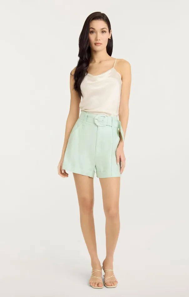 Cinq Sept Linen Aldi Short Mintydelight Women Shorts