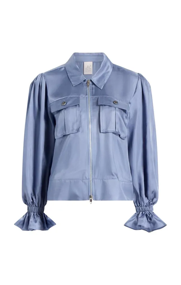 Cinq Sept Long Sleeve Holly Jacket Rusticblue Women Jackets