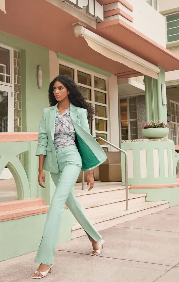 Cinq Sept Louisa Jacket Lightmarinegreen Women Denim