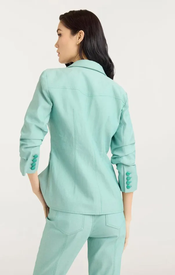 Cinq Sept Louisa Jacket Lightmarinegreen Women Denim