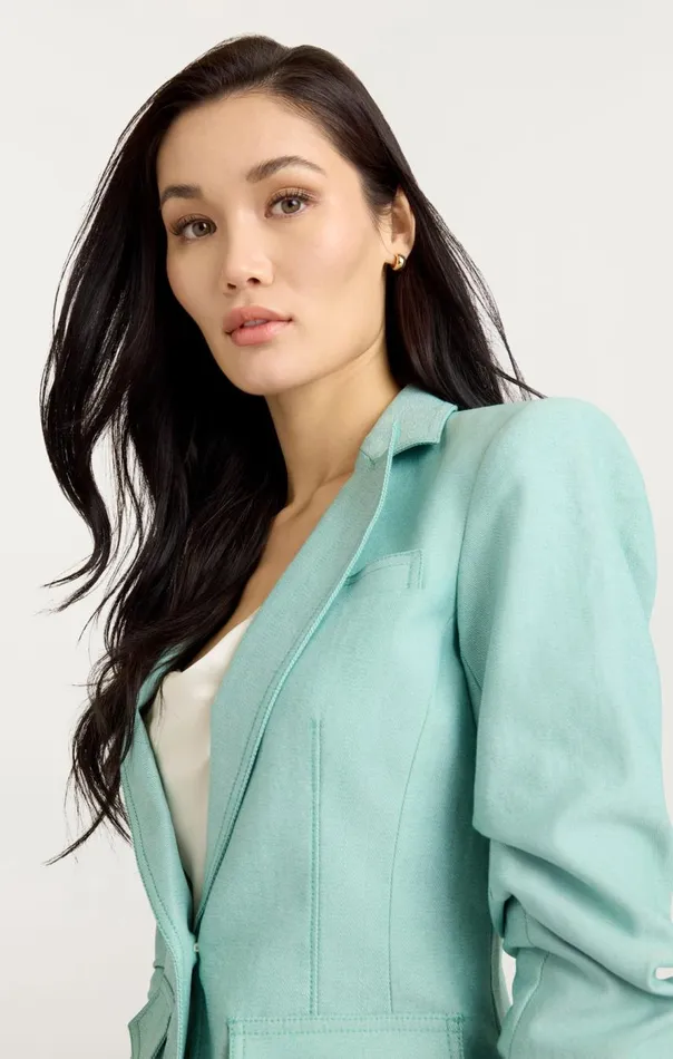 Cinq Sept Louisa Jacket Lightmarinegreen Women Denim