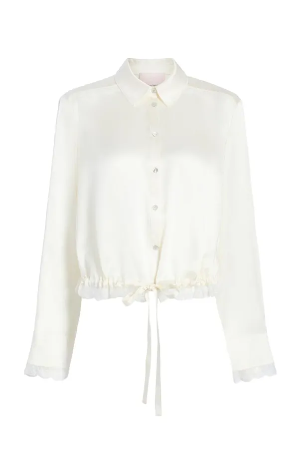 Cinq Sept Mabyn Top Ivory Women Long Sleeve Tops