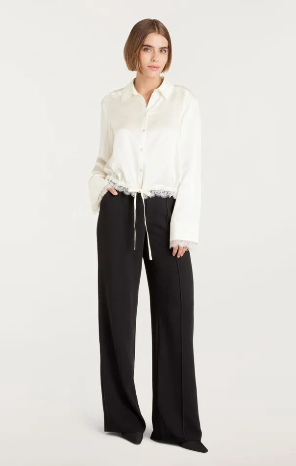 Cinq Sept Mabyn Top Ivory Women Long Sleeve Tops