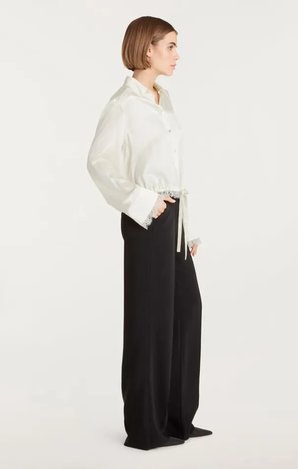 Cinq Sept Mabyn Top Ivory Women Long Sleeve Tops