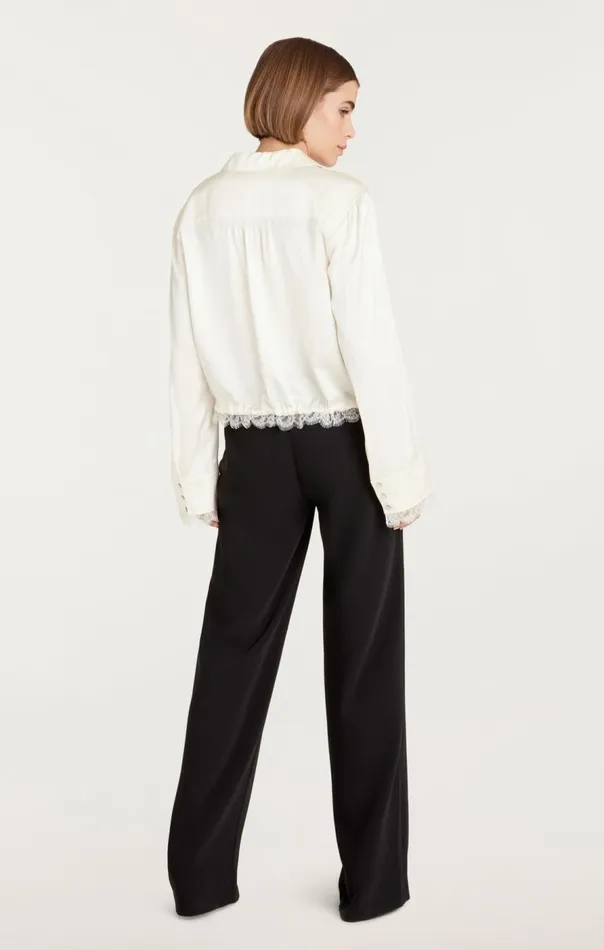 Cinq Sept Mabyn Top Ivory Women Long Sleeve Tops