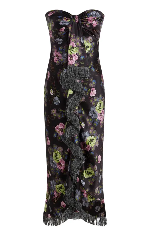 Cinq Sept Midnight Bloom Elise Dress Midnightmulti Women Midi