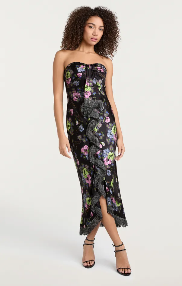 Cinq Sept Midnight Bloom Elise Dress Midnightmulti Women Midi