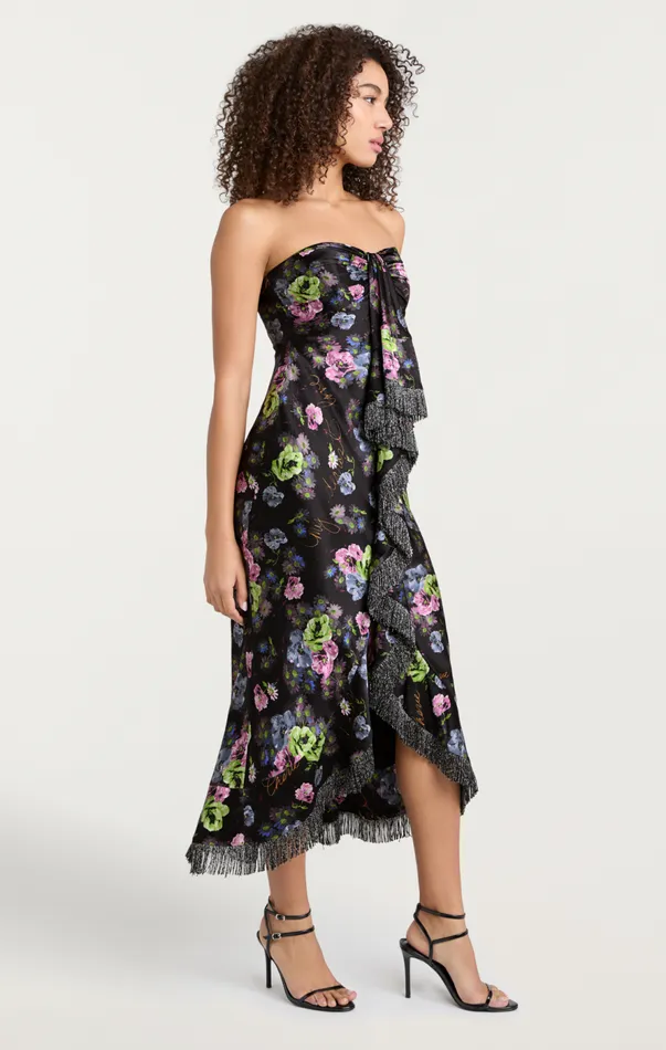 Cinq Sept Midnight Bloom Elise Dress Midnightmulti Women Midi