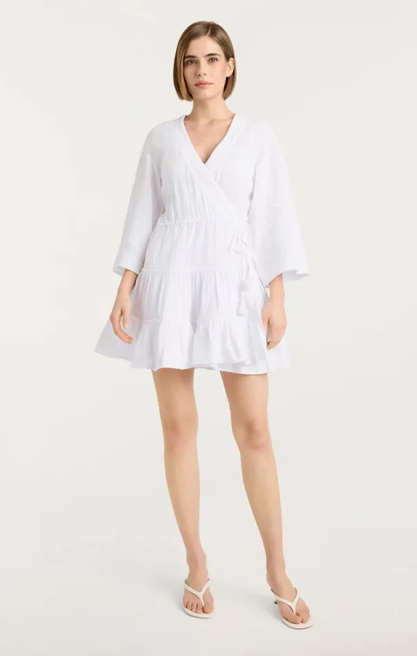 Cinq Sept Mini Torey Dress White Women Coverups