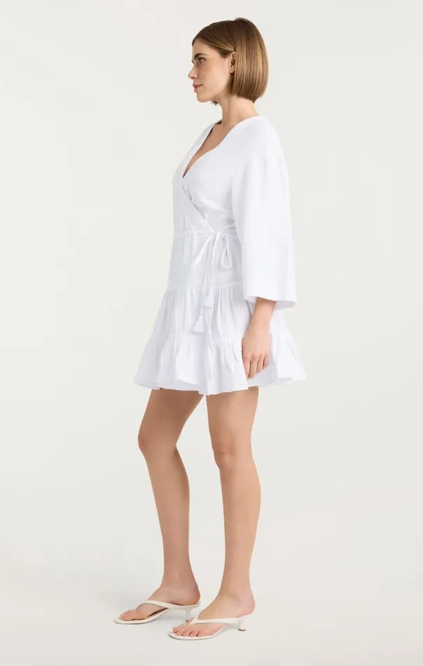 Cinq Sept Mini Torey Dress White Women Coverups