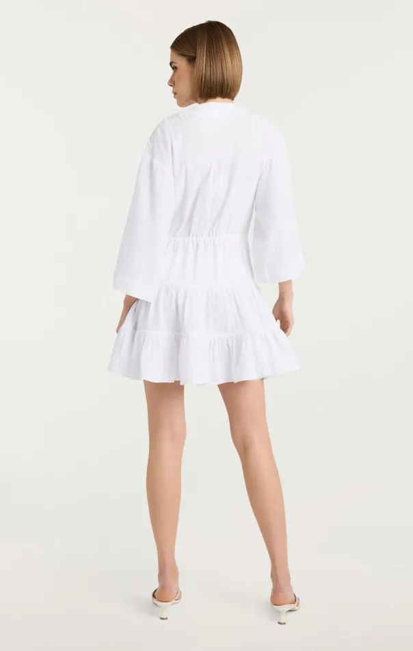 Cinq Sept Mini Torey Dress White Women Coverups