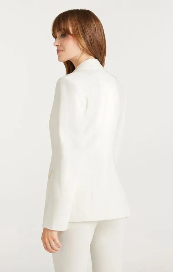 Cinq Sept Rhinestone Pin Cheyenne Blazer Ivory Women Blazers