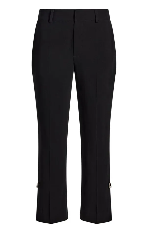 Cinq Sept Rhinestone Pin Cropped Kerry Pant Black Women Pants