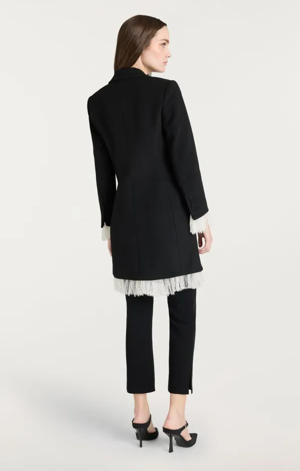 Cinq Sept Roxie Coat Blackivory Women Outerwear