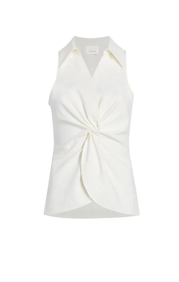 Cinq Sept Sleeveless Mckenna Top Ivory Women Tank Tops and Camisoles